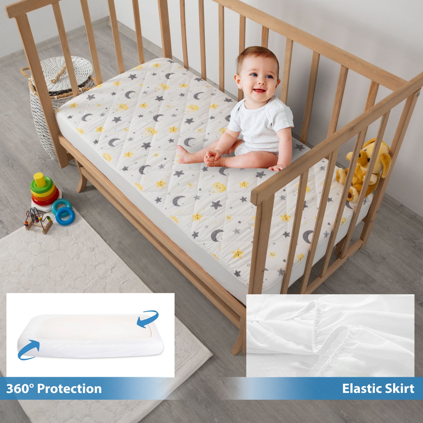 Newo Select Waterproof Crib Mattress Protector Sheets